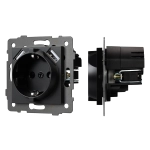 Механизм розетки с USB зарядкой SCT-MUAA-PL-BK-V (250V, 16A) (Arlight, -)