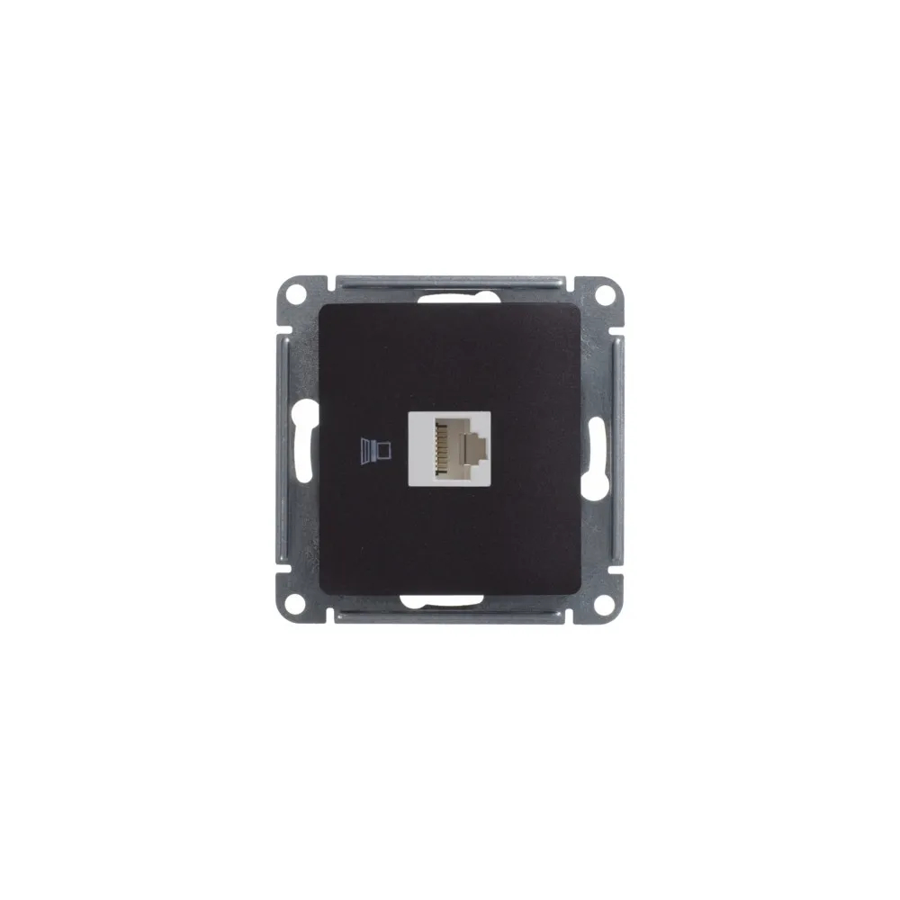 GLOSSA РОЗЕТКА компьютерная RJ45 кат.5Е, ШОКОЛАД