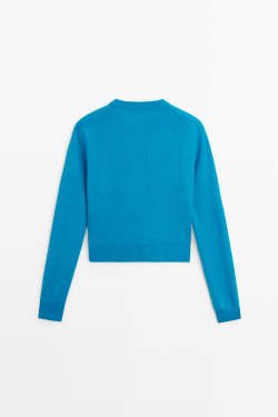 Massimo Dutti Кардиган с пуговицами, бирюзовый