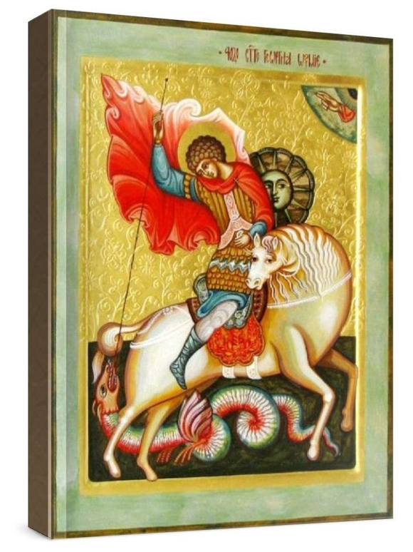 Георгий Победоносец (рукописная икона)