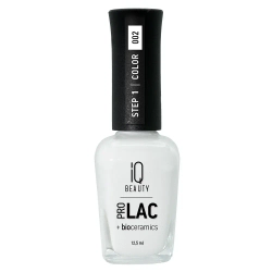 IQ BEAUTY Лак для ногтей профессиональный укрепляющий с биокерамикой #002, 12.5 мл Белый