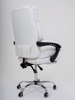 Компьютерное офисное кресло KRESLO COMFORT Premium, обивка мягкая экокожа, цвет: белый