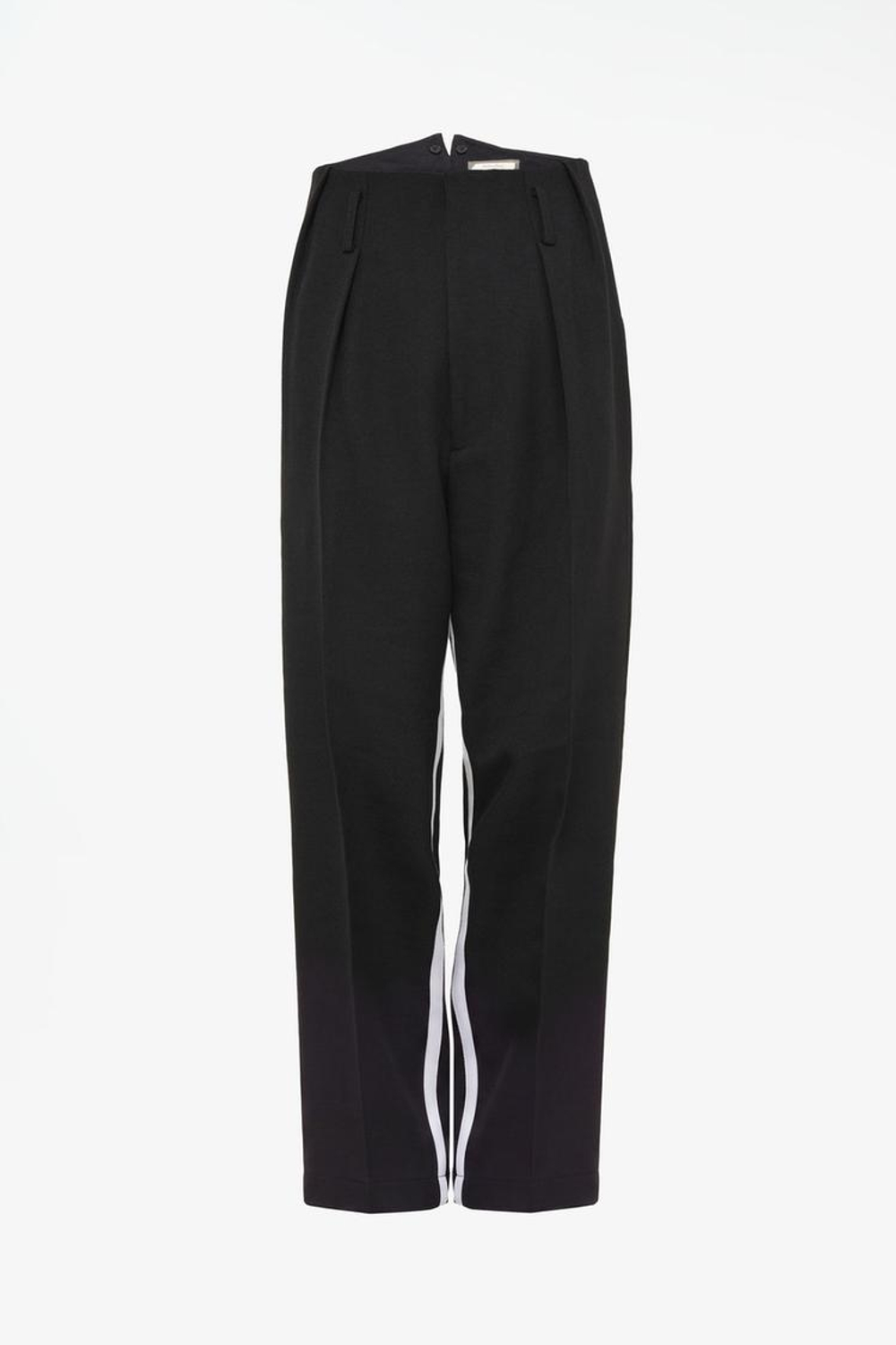 ZARA X JOHN GALLIANO БРЮКИ С КОНТРАСТНОЙ ОТДЕЛКОЙ ИЗ 100% ШЕРСТИ — LIMITED EDITION, ЧЕРНЫЙ