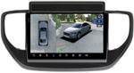 Магнитола для Hyundai Solaris 2 2020-2022 (штатная навигация) - FarCar BX2003M-360 монитор 9.5" 2K QLED на Android 13, Быстрая, CarPlay, 4G SIM-слот, 4 камеры в комплекте