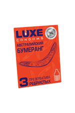 ПРЕЗЕРВАТИВЫ LUXE АВСТРАЛИЙСКИЙ БУМЕРАНГ (МАНДАРИН) ребристый, 3 штуки