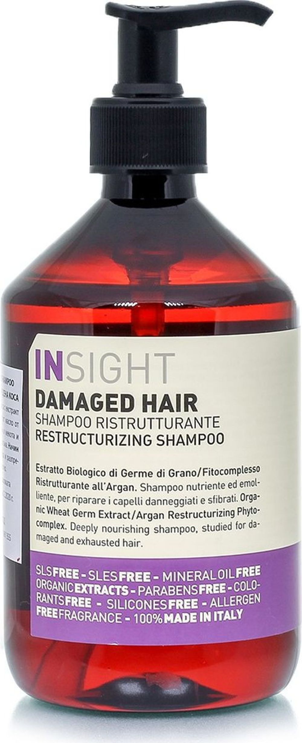 Шампунь для восстановления поврежденных волос INSIGHT Damaged Hair Restructurizing Shampoo 350 мл