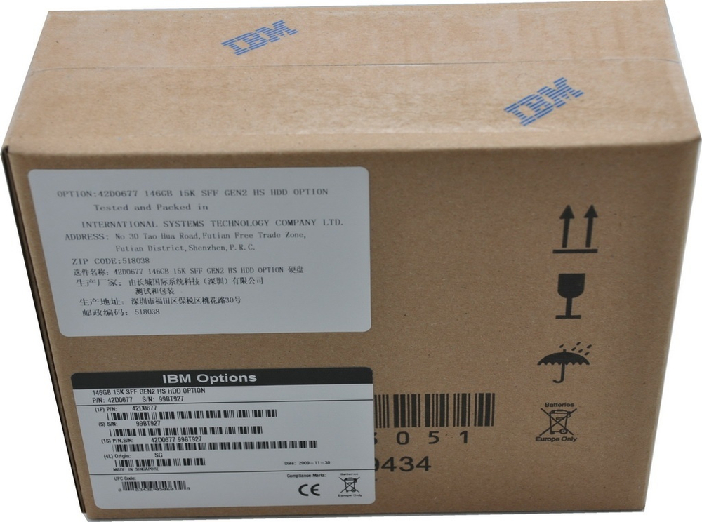 Жесткий диск IBM 146GB 2.5 SFF SAS 15K 6G HS 42D0678 ,42D0677