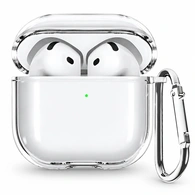 Чехол Gurdini силиконовый для наушников Apple Airpods 4 прозрачный
