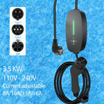 Портативная зарядная станция Teschev GBT 8-16А, 3.5кВт, 3.5м, черный, без дисплея EMS2-GBT