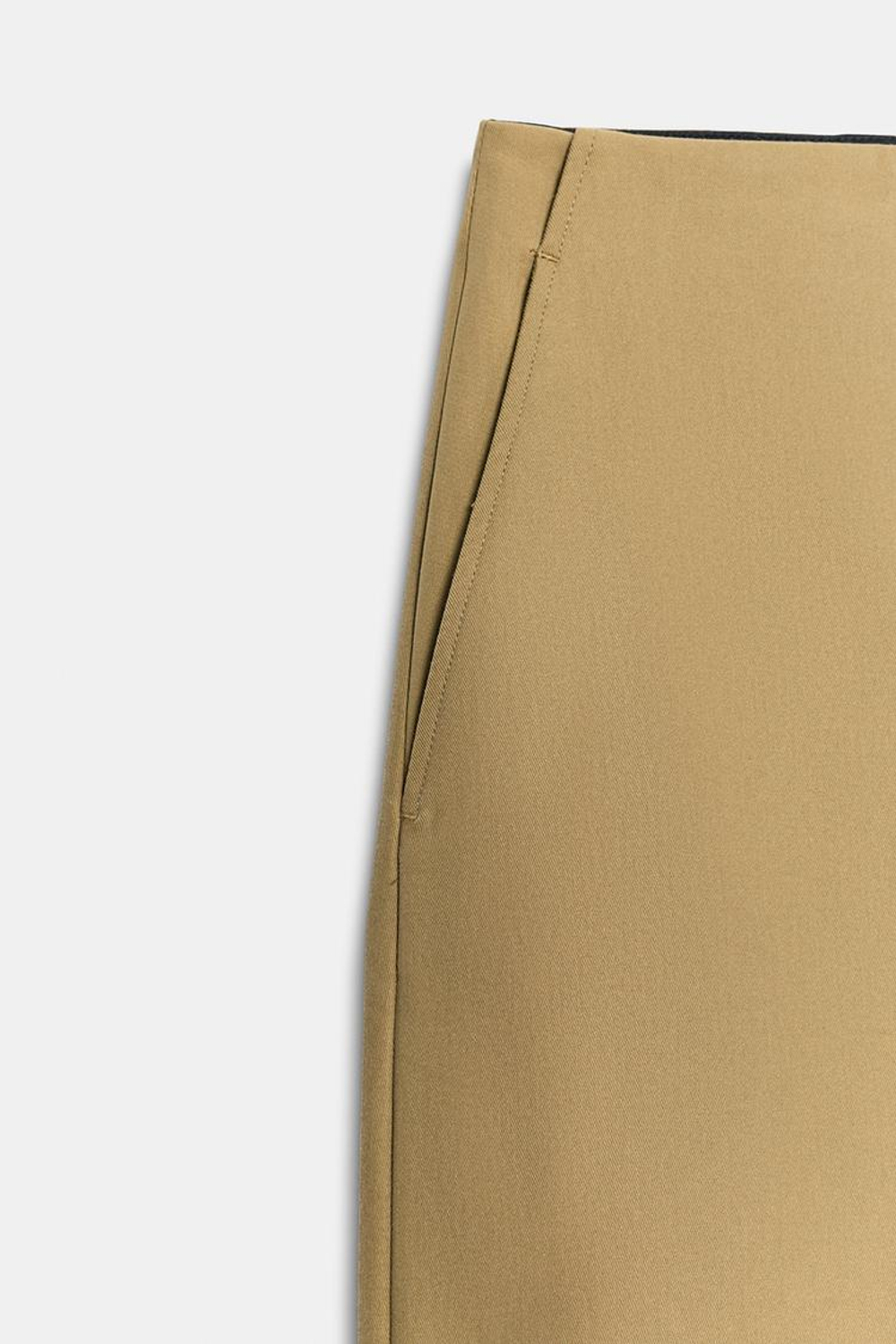 ZARA БРЮКИ С ВЫСОКОЙ ПОСАДКОЙ И СКЛАДКАМИ — ZW COLLECTION, РЫЖЕВАТО-КОРИЧНЕВЫЙ