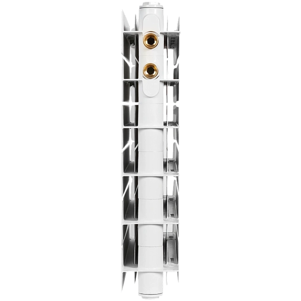 Радиатор биметаллический STOUT TITAN VENTIL 500 - 7 секций (подключение нижнее правое, цвет белый)