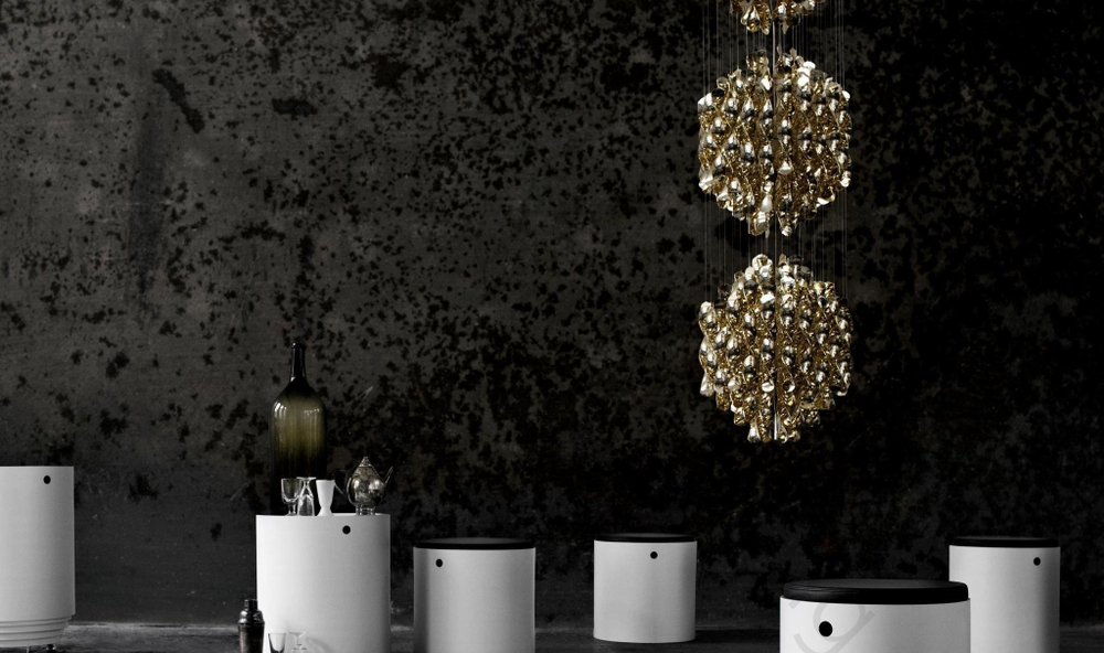 Pendant design lamp  Spiral SP02 by Verpan Panton (Gold)