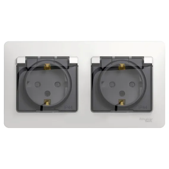 Розетка с крышкой Systeme Electric Glossa Белый GSL000147