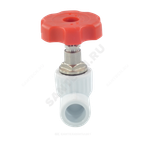 Клапан (вентиль) PP-R запорный белый Дн 25х90гр внутренняя пайка VALFEX 10146025