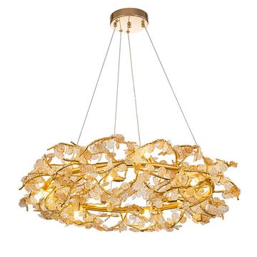 Подвесная люстра 12*G9 V000421 11042/12P Gold золото Splendore Indigo