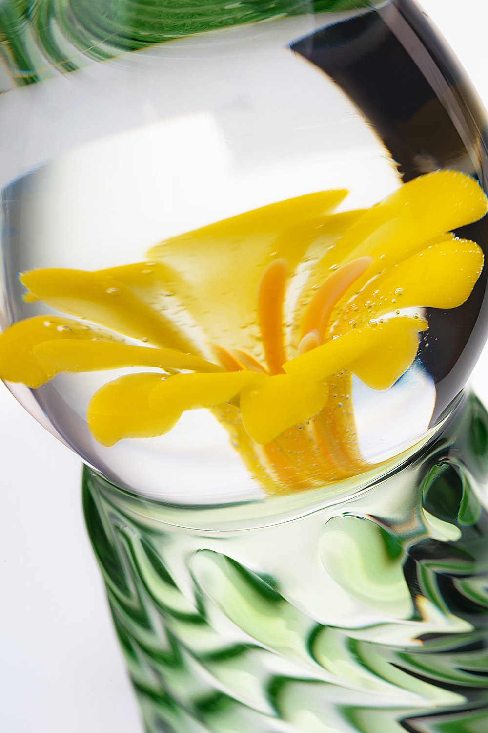 Нереалистичный фаллоимитатор Sexus Glass стекло прозрачный 16,5 см