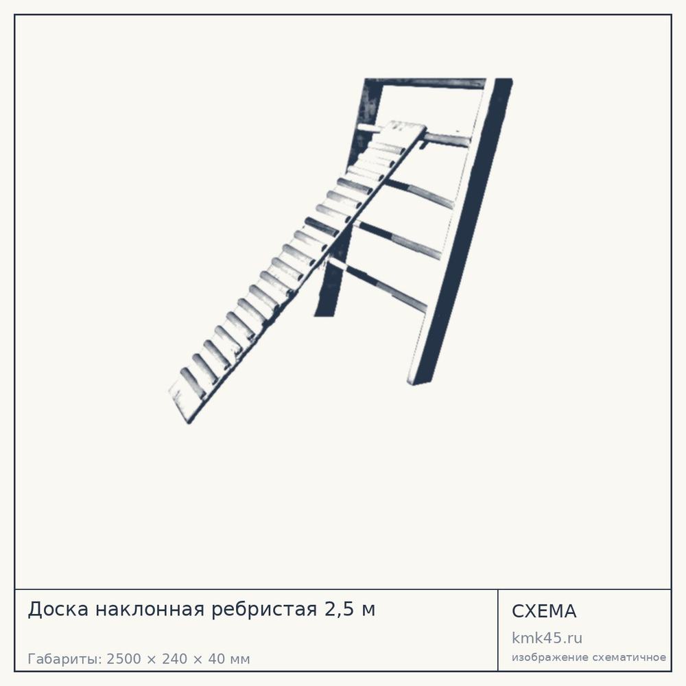 Доска наклонная ребристая 2,5 м — от 4 900 ₽