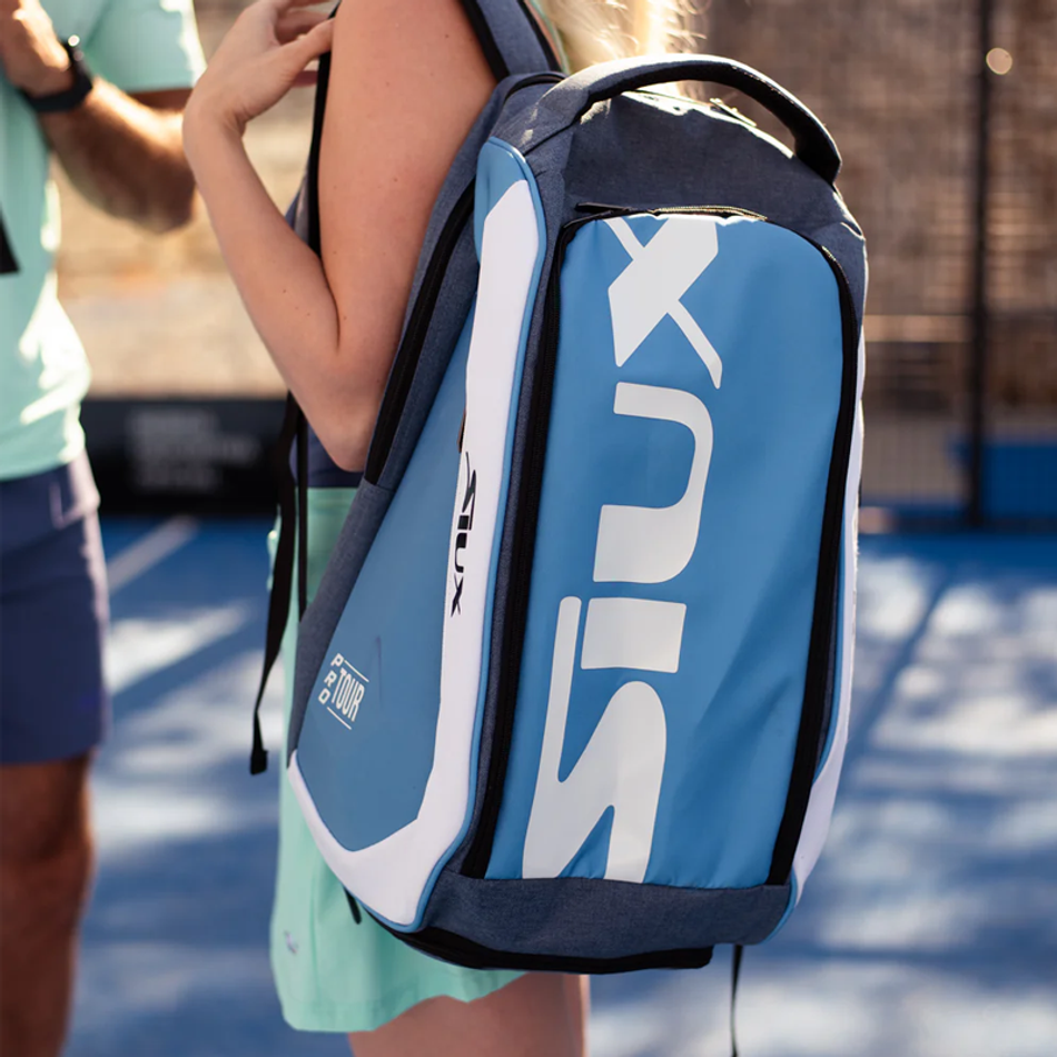 Рюкзак для падел Siux Pro Tour Blue 2025, с вентилируемым отсеком для обуви