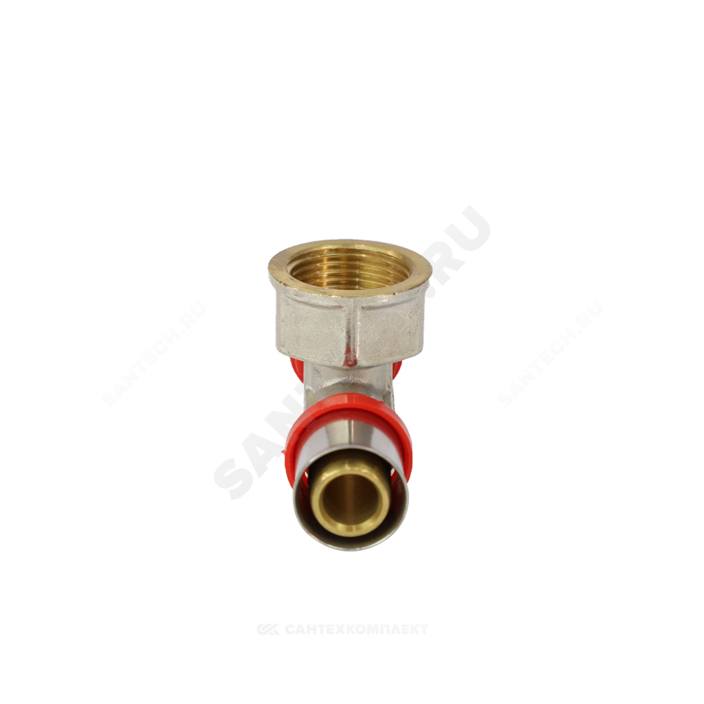 Тройник МП латунь никель пресс Дн 32х3/4"х32 ВР ГОСТ 32415-2013 8011 Aquasfera 8011-06