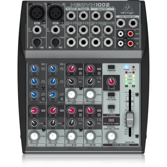 Behringer 1002 - микшер,2 микр. предусил.,8 линейных входа, эквалайзер