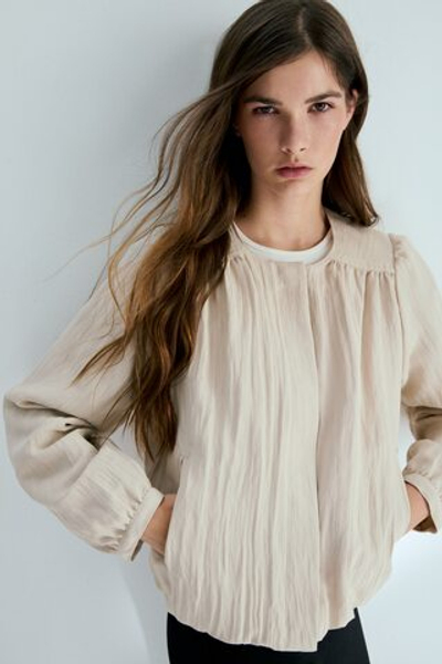 Жакет оверсайз из габардина - H&M