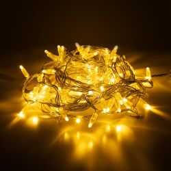 Гирлянда ЭРА ERAPS-NP10 светодиодная новогодняя нить 10 м тёплый свет 100 LED | Профессиональное праздничное и новогоднее освещение