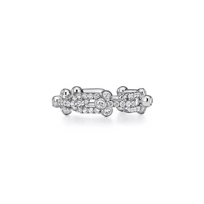 Кольцо из белого золота 18k с бриллиантами, Tiffany 💠💎Hard Wear Small link