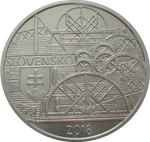 Словакия 10 евро 2018 Корабль 200 лет первому плаванию парохода по реке Дунай в Братиславе СЕРЕБРО