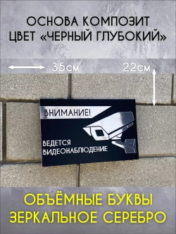 Табличка ведется видеонаблюдение