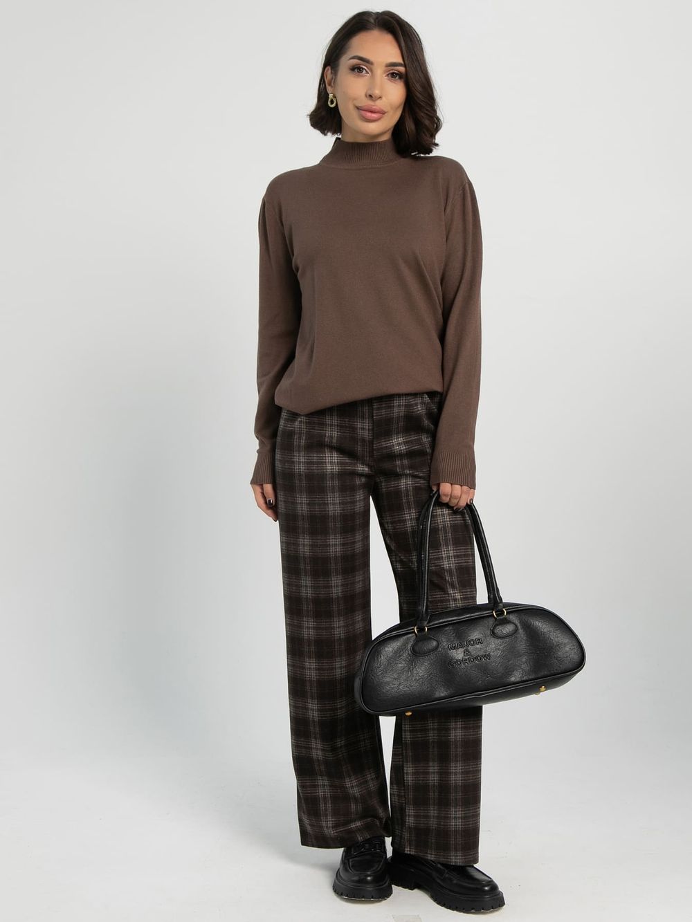 Брюки Аллен (коричневые/клетка) Б16337-20М LT Collection