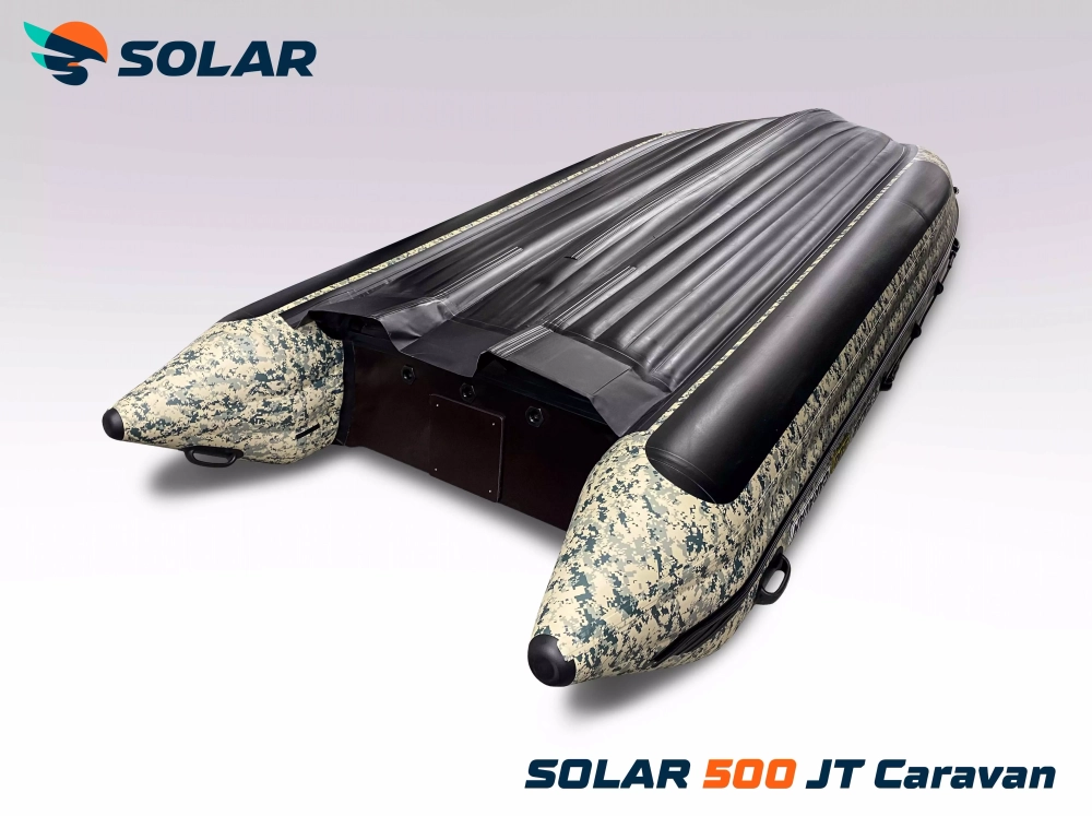 Лодка надувная моторная solar-500 caravan jet tunnel