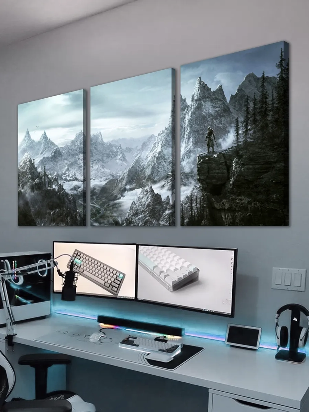 Модульная картина Skyrim, 150х70см