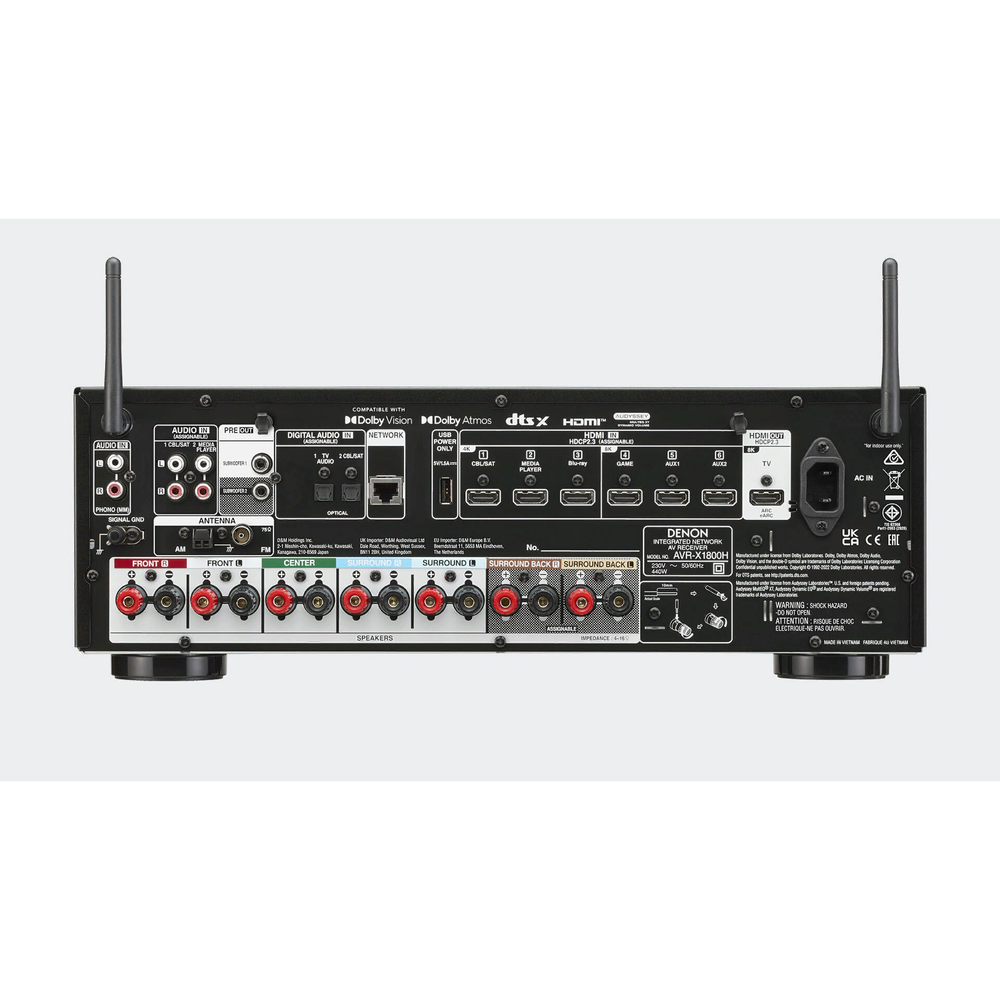 Ресивер AV Denon AVRX1800HBKE2 7.2 черный