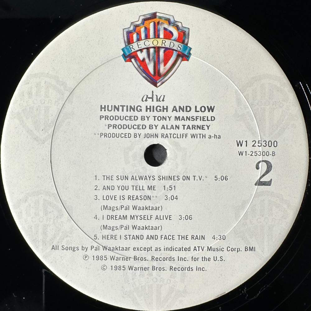 a-ha ‎– Hunting High And Low (США 1985г.)