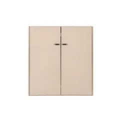 Переключатель проходной двухклавишный с подсветкой KRANZ Miele Strong Шелк KR-78-0717-8