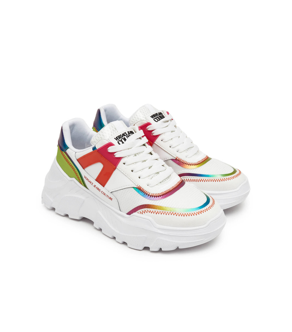 Кожаные кроссовки scarpa Versace Jeans Couture - белый(74VA3SC4ZS673)