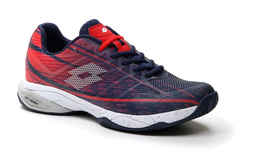 Мужские теннисные кроссовки Lotto Mirage 300 Clay - navy blue/all white/red poppy