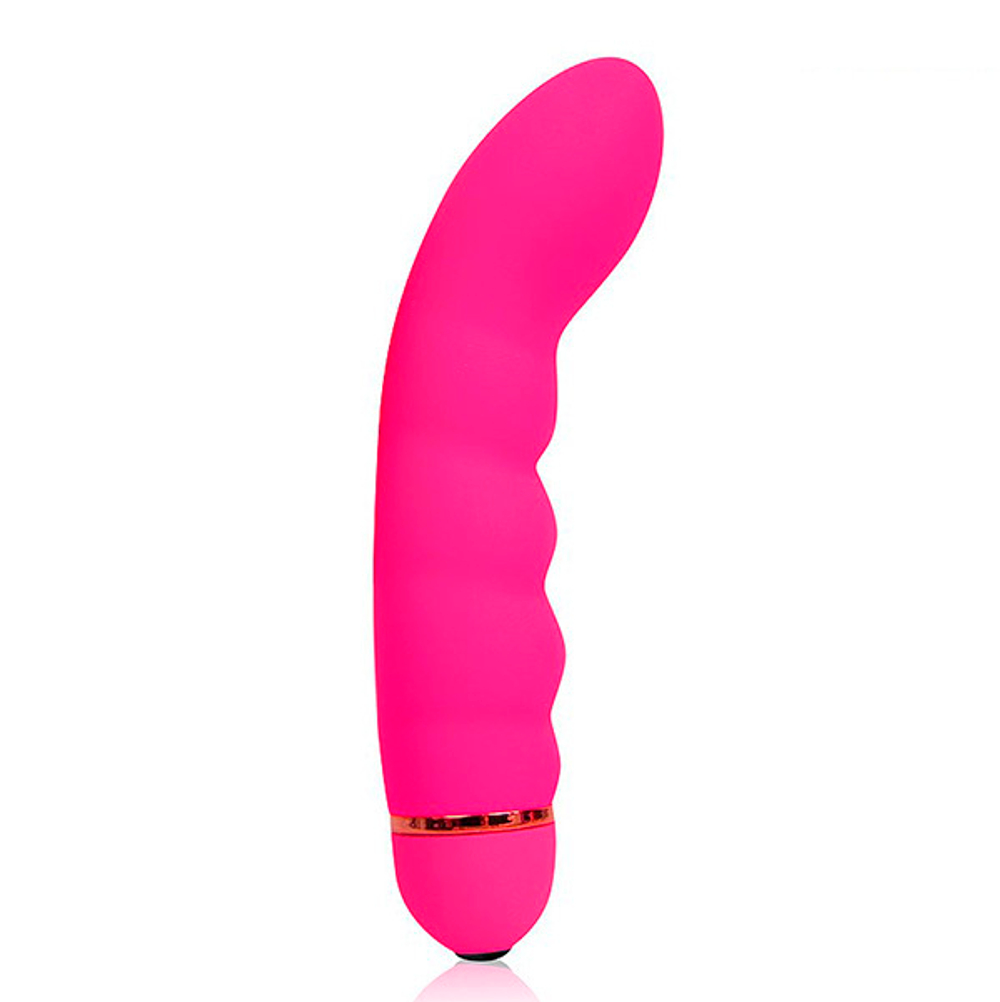 Розовый изогнутый вибромассажер 17см с 20 режимами вибрации Bior Toys Cosmo CSM-23101