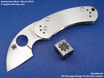 Складной нож Spyderco Equilibrium C166P c клинком из стали VG-10, рукоять Stainless Steel