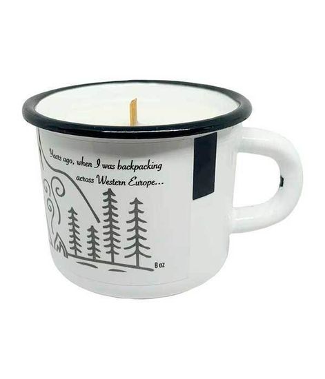 №59 Рождественский вечер, свеча в кружке с деревянным фитилем Camping mug, Nomkamo
