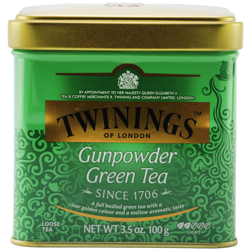 Чай зеленый Twinings Gunpowder байховый листовой жестяная банка 100 г (из Финляндии)