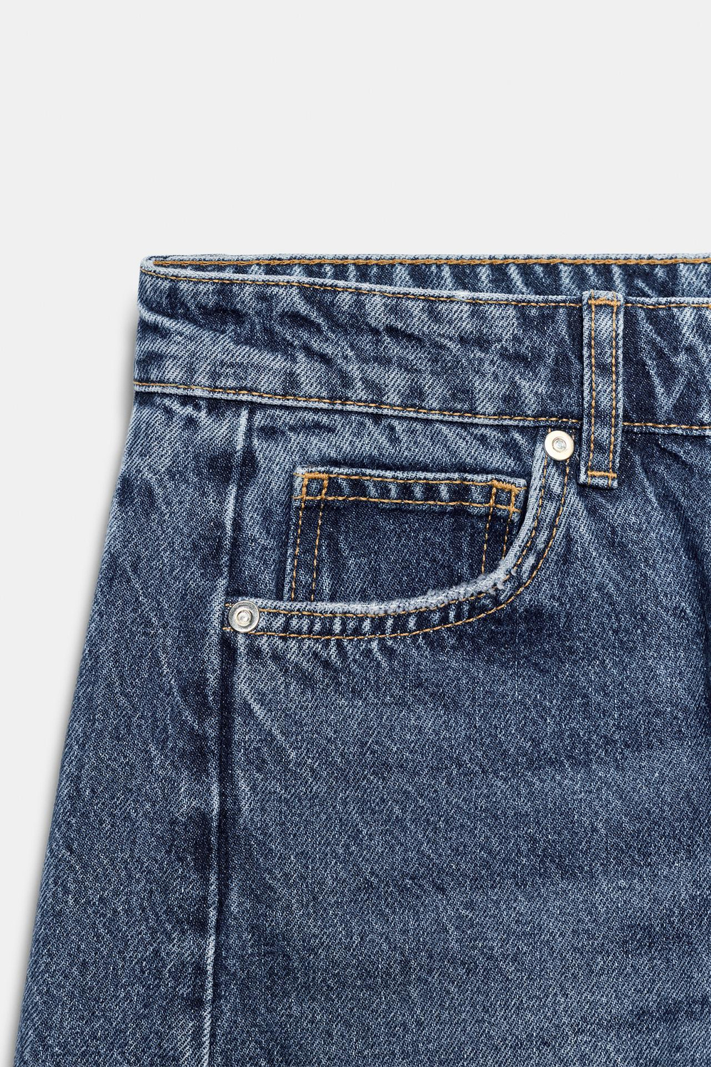 ZARA ДЖИНСЫ Z1975 BARREL С ВЫСОКОЙ ПОСАДКОЙ, ИНДИГО
