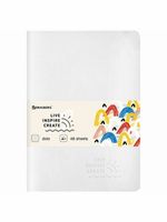 Тетрадь 48 л. в точку обложка кожзам SoftTouch, сшивка, A5 (147х210мм), БЕЛЫЙ, BRAUBERG RAINBOW, 403884