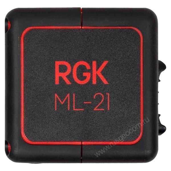 Лазерный нивелир (уровень) RGK ML-21 с красным лучом с калибровкой, RGK