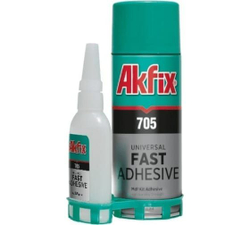 Набор для экспресс склеивания Akfix 705 (65 гр+250 мл) для МДФ, дерева, кожи, резины.