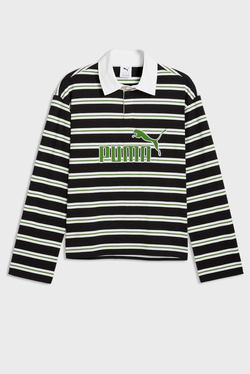 Поло с длинным рукавом мужское PUMA ESS ELEVATED No.1 Relaxed Striped Rugby Polo