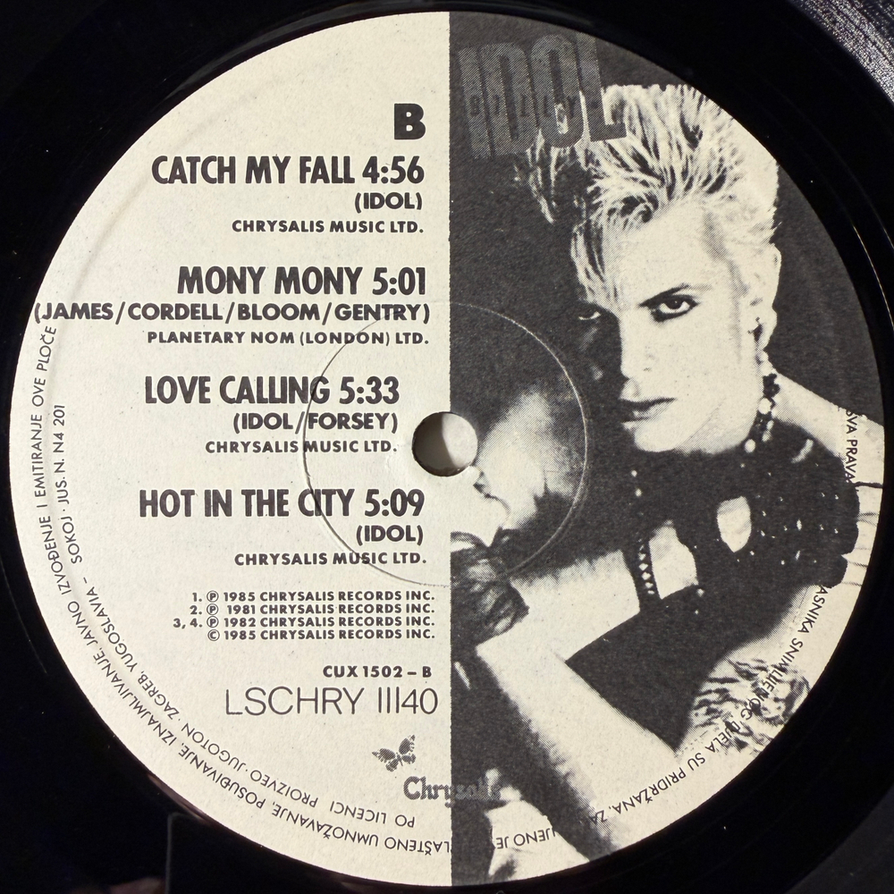 Billy Idol ‎– Vital Idol (Югославия 1986г.)