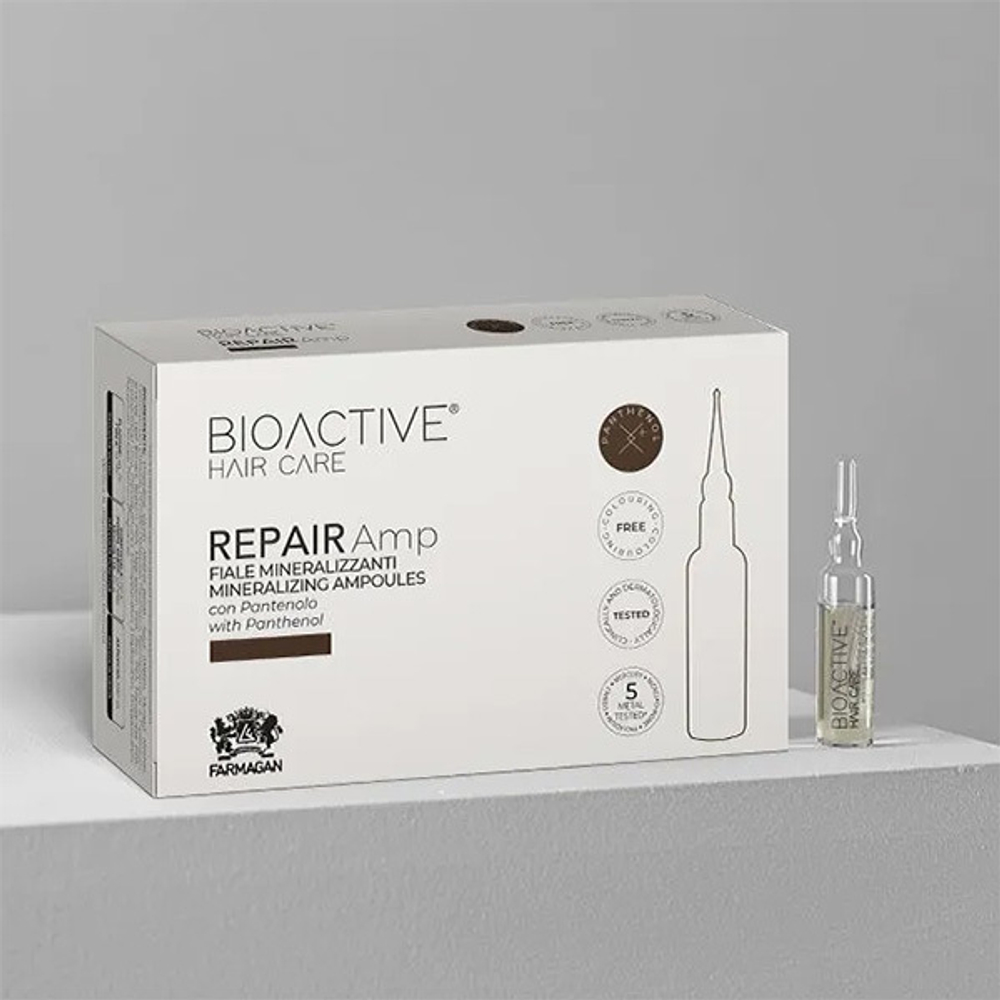 Восстанавливающий лосьон для волос в ампулах с минералами Farmagan Bioactive Repair Ampoules 10x10мл
