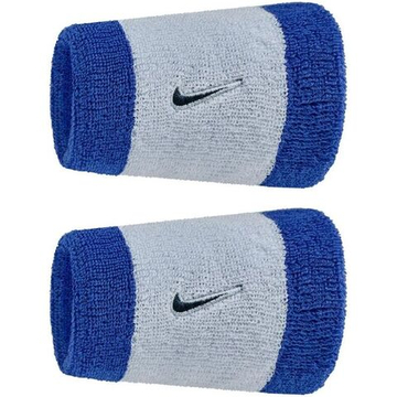 Теннисные напульсники Nike Swoosh Double-Wide 2P - ghost/comet blue/blue void