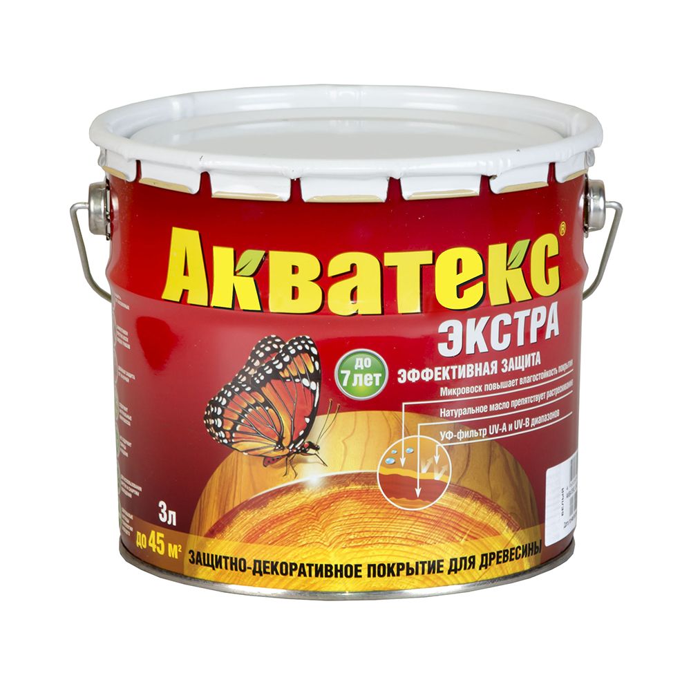 АКВАТЕКС ЭКСТРА ПАЛИСАНДР 3л РОГНЕДА--- ---